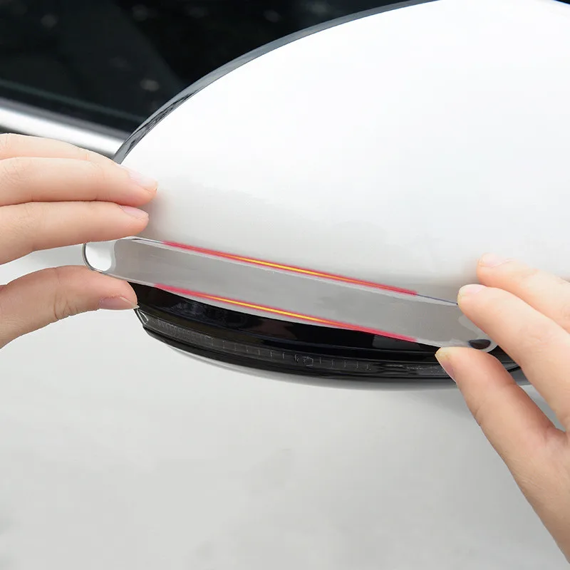 Car Door Edge Transparent Anti Scratch Protection Strips Rearview Mirror Anti-collision Protector Sticker Bumper Scuff Plate Bar
