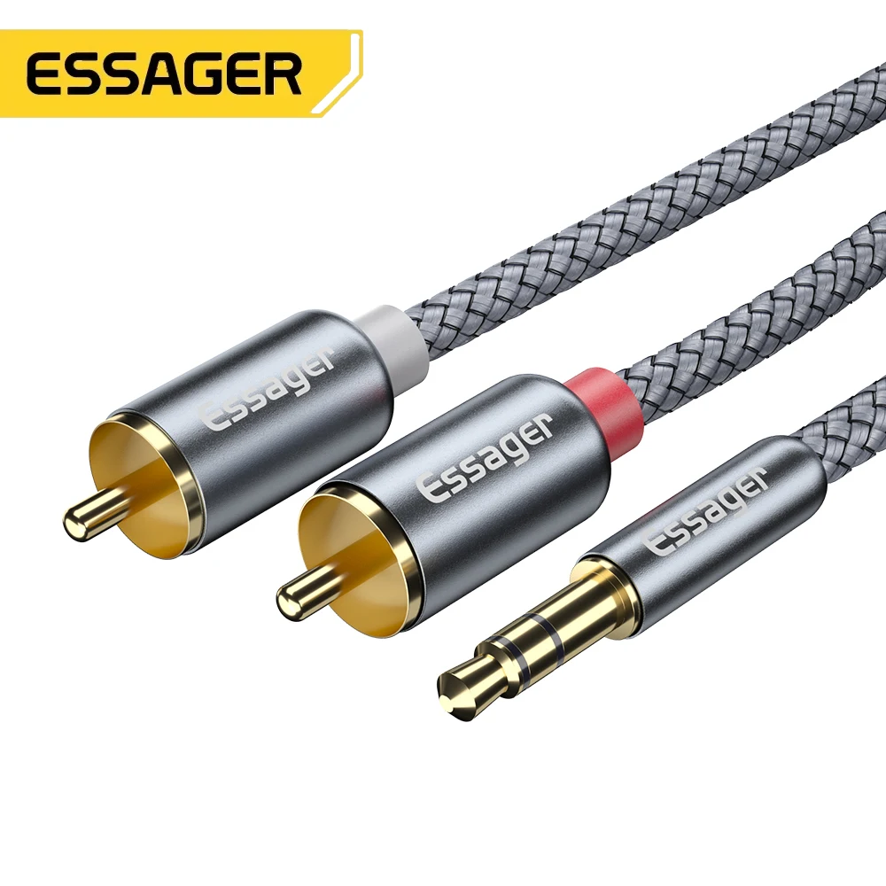 Essager Audio Cable 3.5 to 2 RCA for TV PC