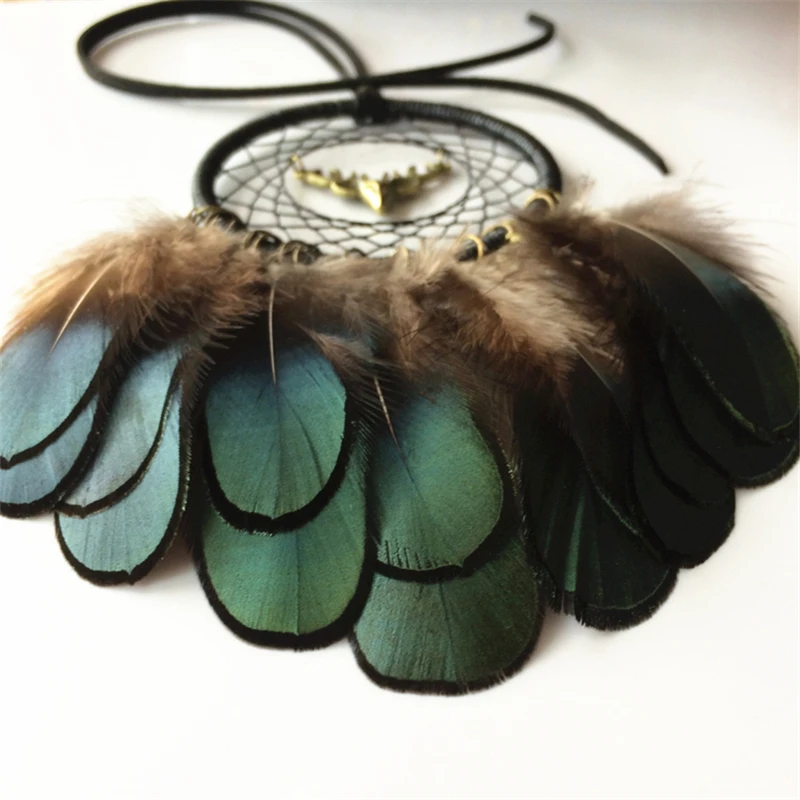 Mini Dream Catcher With Natural Feather Dreamcatcher Wind Chime Hanging - Image 3
