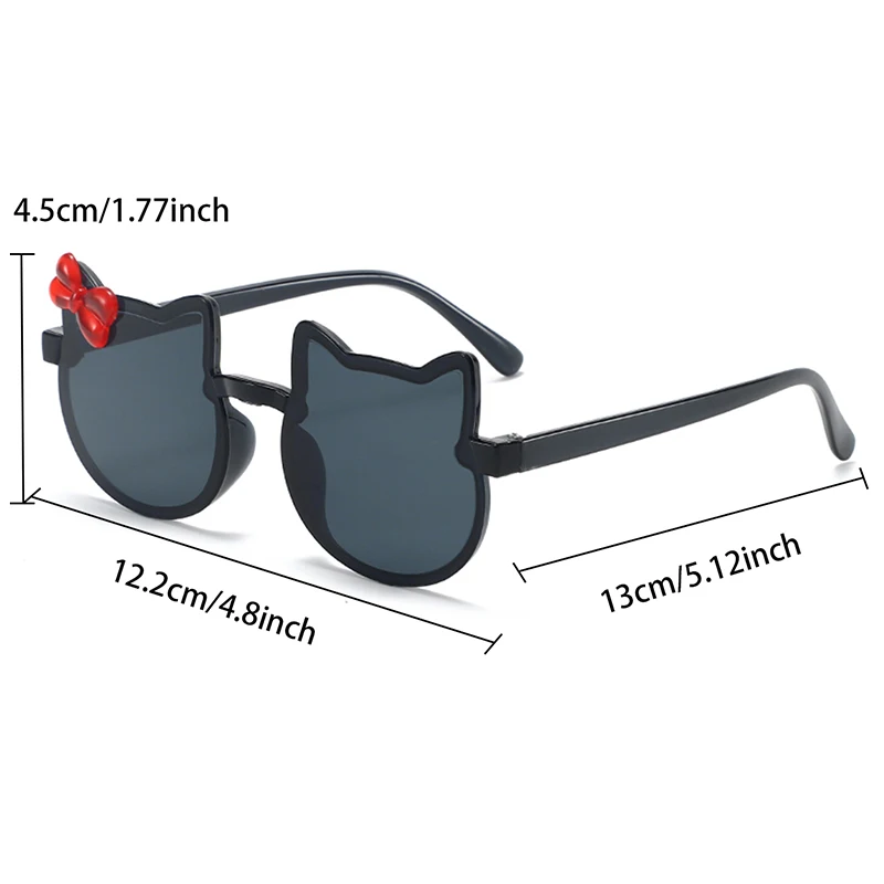 12 Pairs Kitten Shaped Sunglasses Children Fashion Multi-color Decor Shades Girls fashion sunglasses kids sunglasses children sunglasses