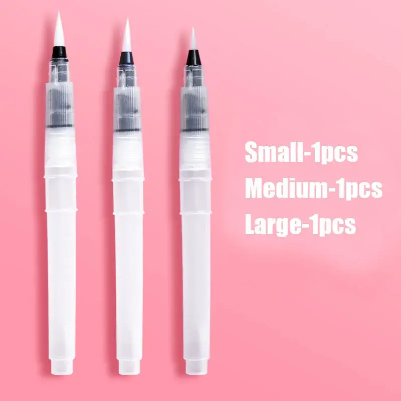3/7pcs Watercolor Brush Pens Water Storage Function Painting Brushes For Watercolor Art Craft Supplies Artist Accessories - Image 7