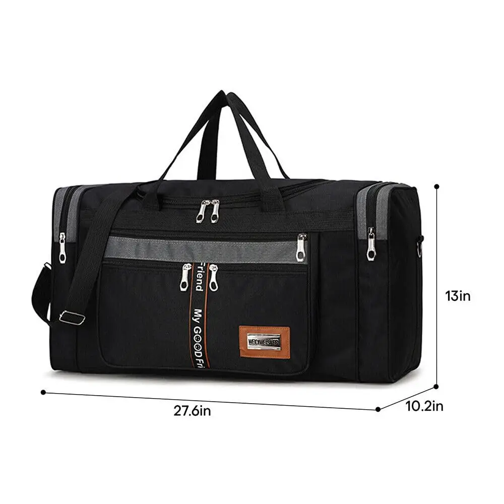 Large 60L Water Resistant Gym Duffle Bag in use outdoors