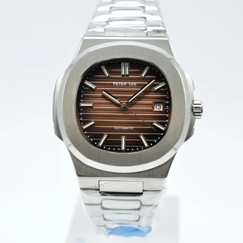 2022 Luxury Brand PETER LEE Watch 42MM Men Automatic Mechanical Male Watch Stainless Steel Auto Date Mens Wrist Watches Gift