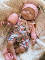 Open Mouth 33cm Pascale Full Body Silicone Reborn Girl Doll With Painted Skin Washable Soft Touch Reborn Girl  Silicone Doll 5