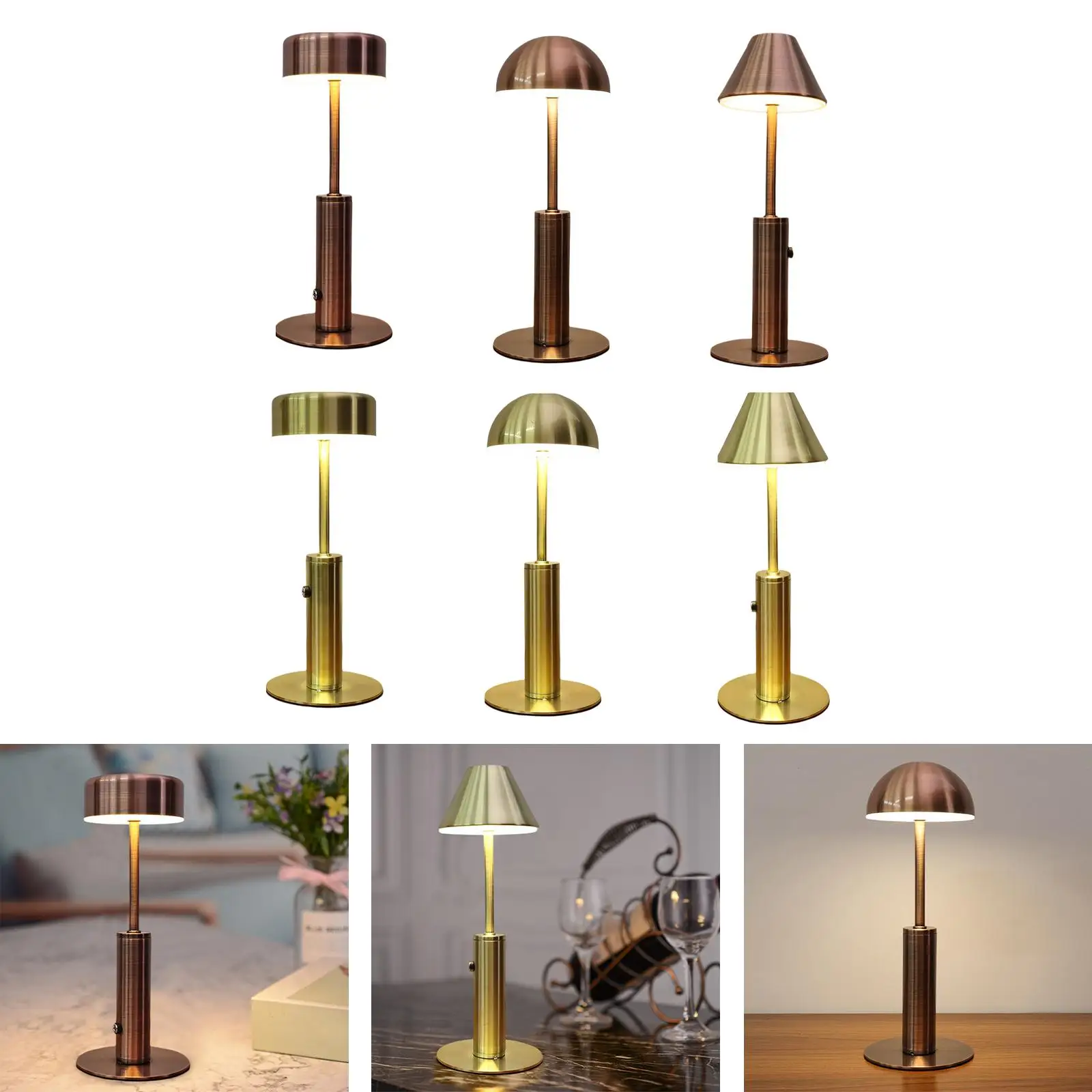 Modern Table Lamp Bar Decor Desk Restaurant Battery 