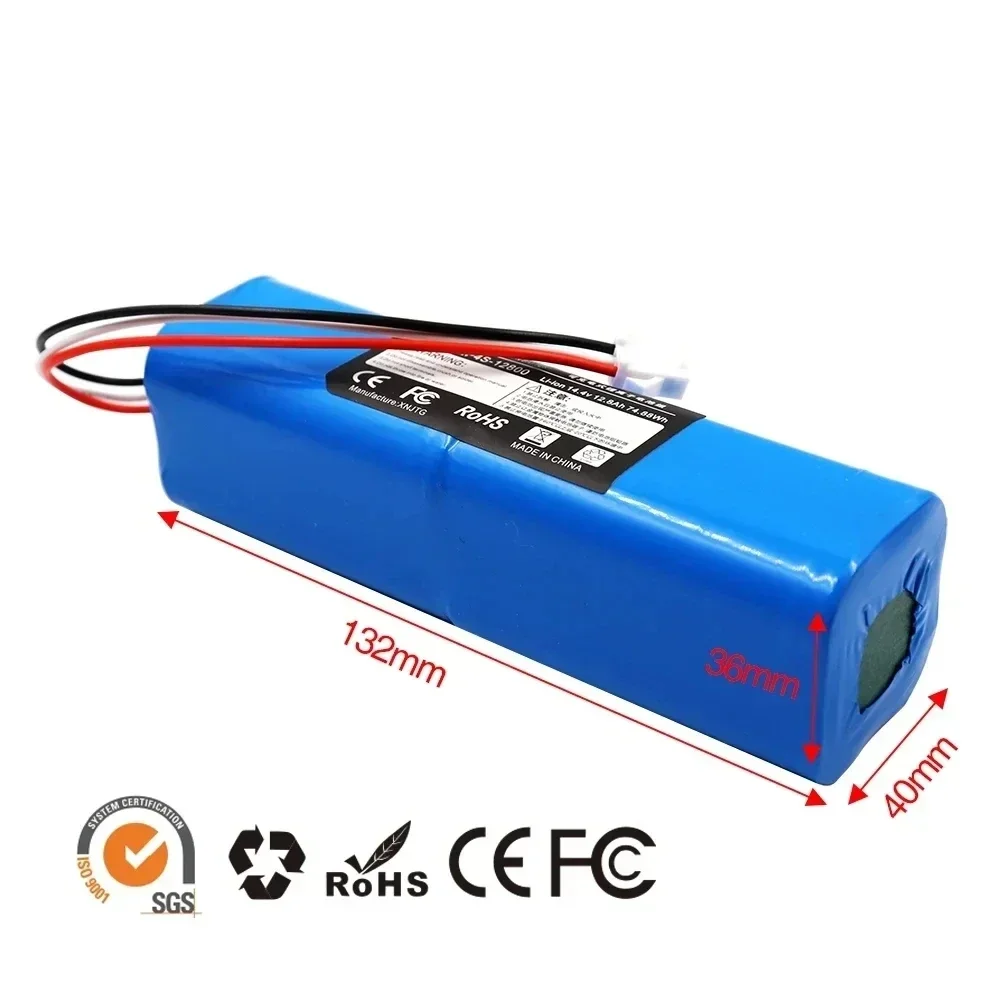High Capacity Lithium Ion Battery for Viomi S9 Lydsto R1 Roidmi Eve Plus 14.4V 12800mAh