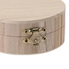 10*10*4.5cm Mini Round Wooden Storage Box Handmade Flip Cover Jewelry Organizer Box Vintage Wood Crafts 4