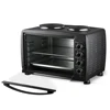 55L 2 in 1 Hot Plate Kitchen Portable Small Oven for Baking Electric Microwave Oven with Visual Glass Door 1
