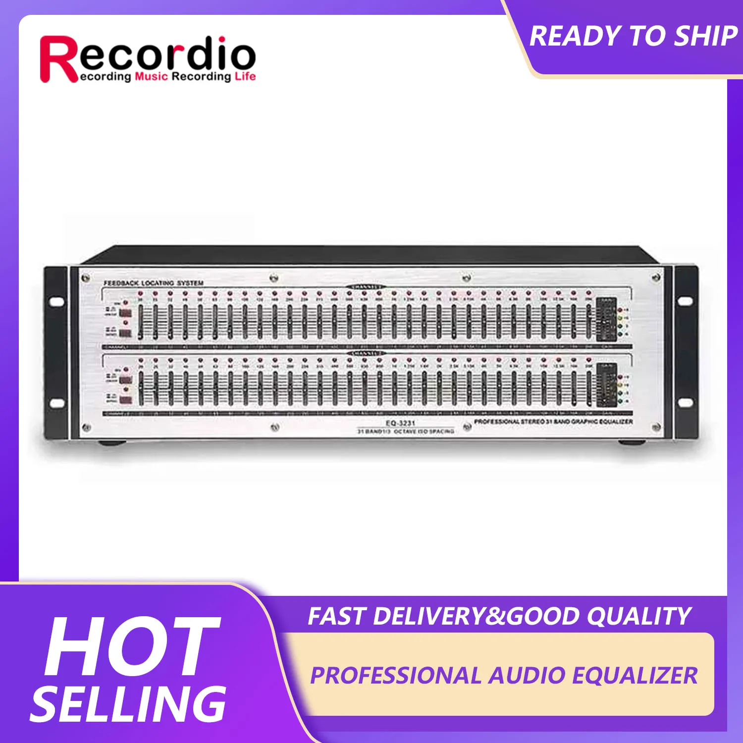 GAX-EQ3231 Dual Channel 31 Band dj equipment Graphic Equalizer