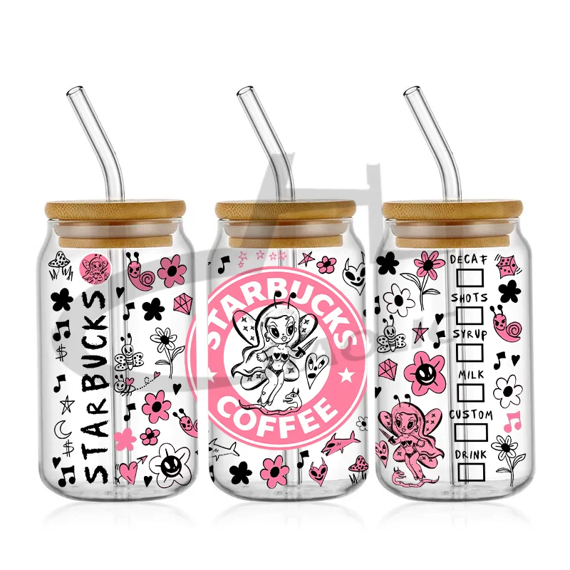 UV DTF Cup Wraps dtf transfer sticker Tomrrow Will Be Beautiful MANANA Karol G Glass Can Warp 16oz Libbey labichota Album Cover Karol G Mermaid