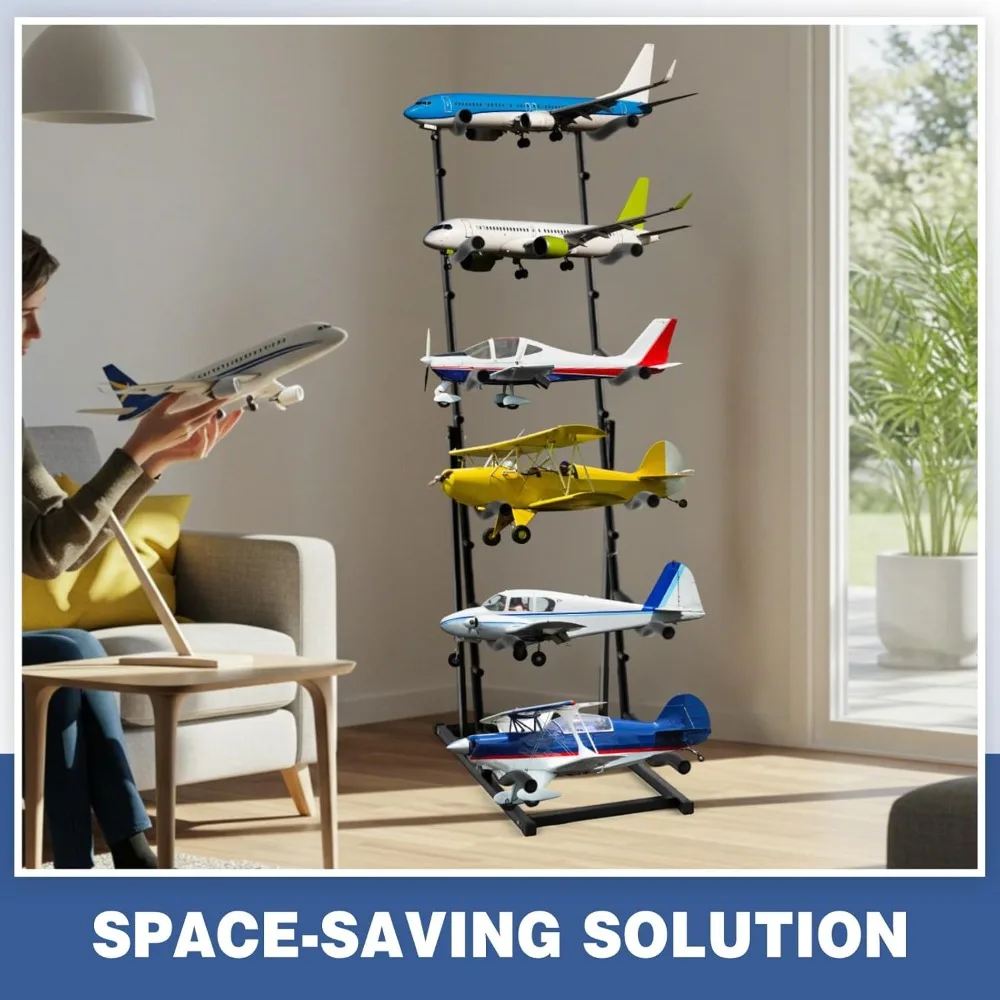 rc airplanes storage rack model airplane display stand 18" with adjustable shelves holds multiple remote control plane