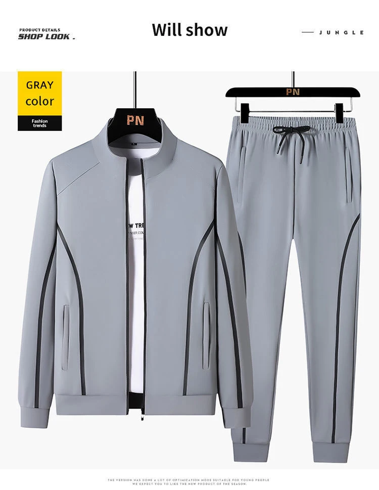 mens shorts and t shirt set Men's Tracksuit 2022 Spring Casual Jogging Sets Men Zipper Cardigan Jacket 2Pcs+Sweatpant Fitness Gyms Brand Male Sportswear mens lounge wear