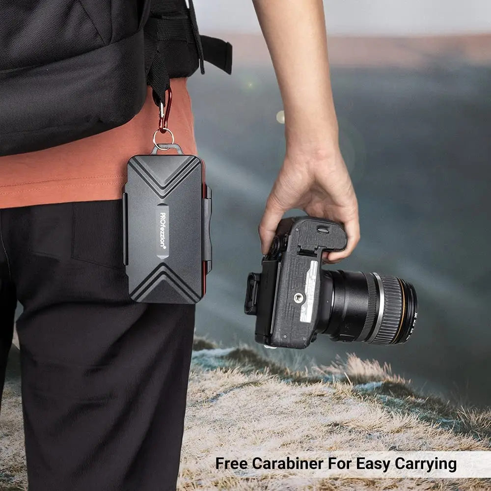 Profezzion-memory Slots Card Storage Case Water-resistant Câmera Case sd Micro sd tf cf 36 Slots Wallet - Imagem 5