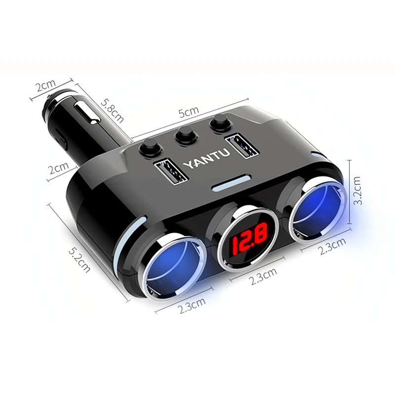 ڵ    й ÷, 12V-24V, LED USB  ÷  Ʈ, 3  ڵ, ޴ DVR ׼