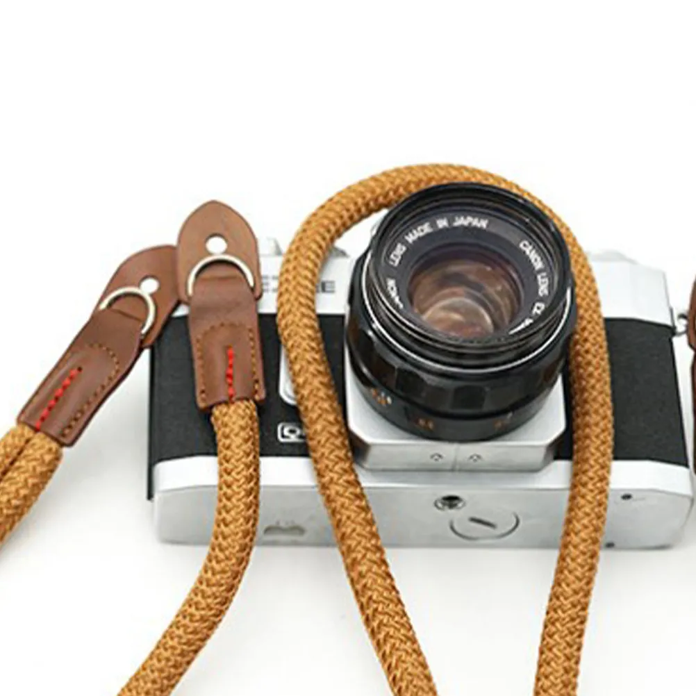 카메라 로프 튼튼하고 긴 카메라 스트랩 컴팩트 미니 DSLR 카메라에 적합 편안하고 세련된 홀터 스트랩 커피