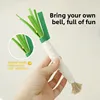 3pcs Simulated Scallion Shape Cat Toys with Natural Silver Vine Stick Pet Pet Chew Toys Cat Teething Products Cat Teasing Toy 3