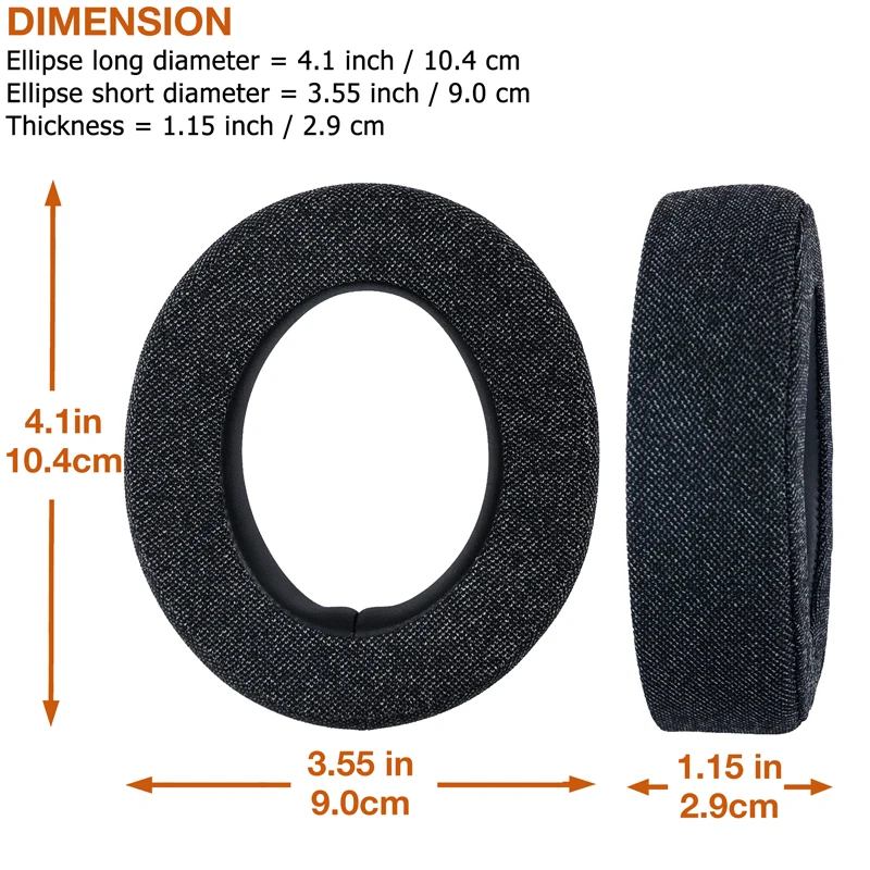 Upgrade Thicker Earpad Replacement for Corsair HS50 Pro / HS60 Pro / HS70 Pro / HS75 XB Headphone Ear Pad Eartips