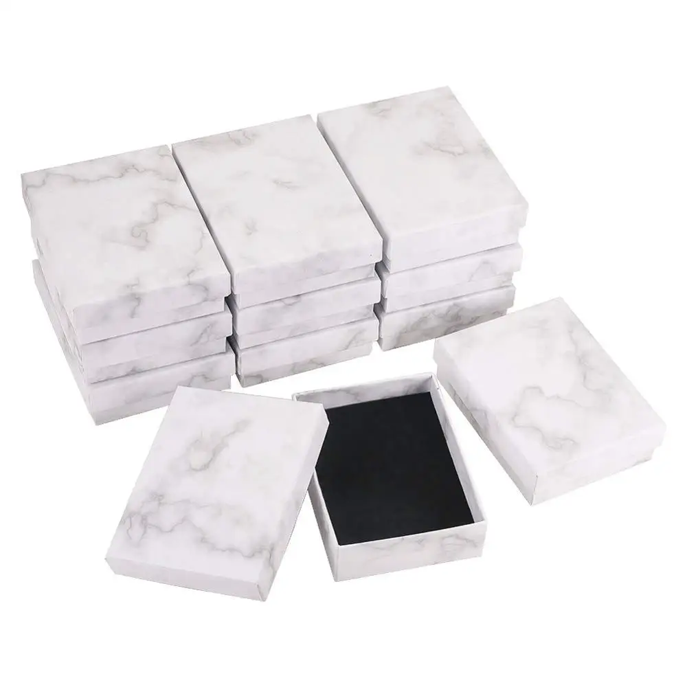 Marble Jewelry Box Necklace Bracelet Rings Carton Packaging Display Box Gifts Jewelry Storage Organizer Holder Rectangle/Square factory price tray rings bracelets gift box jewelry storage jewellery organizer earrings holder small size fit most room space