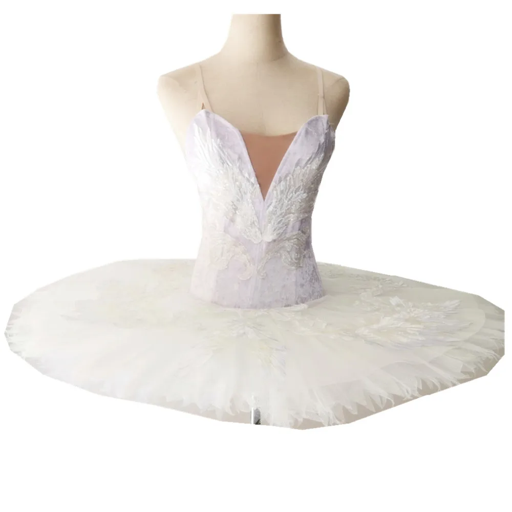 White Swan Lake Ballet Tutu Saia, Trajes de Ballet Profissional, Tops ...