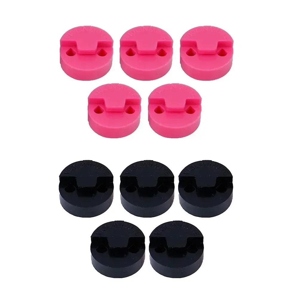 5 Rubber Violin Mute Professional Violin Parts Round Rubber Mute Silencer 20 X 20mm Stringed Instruments Accessories