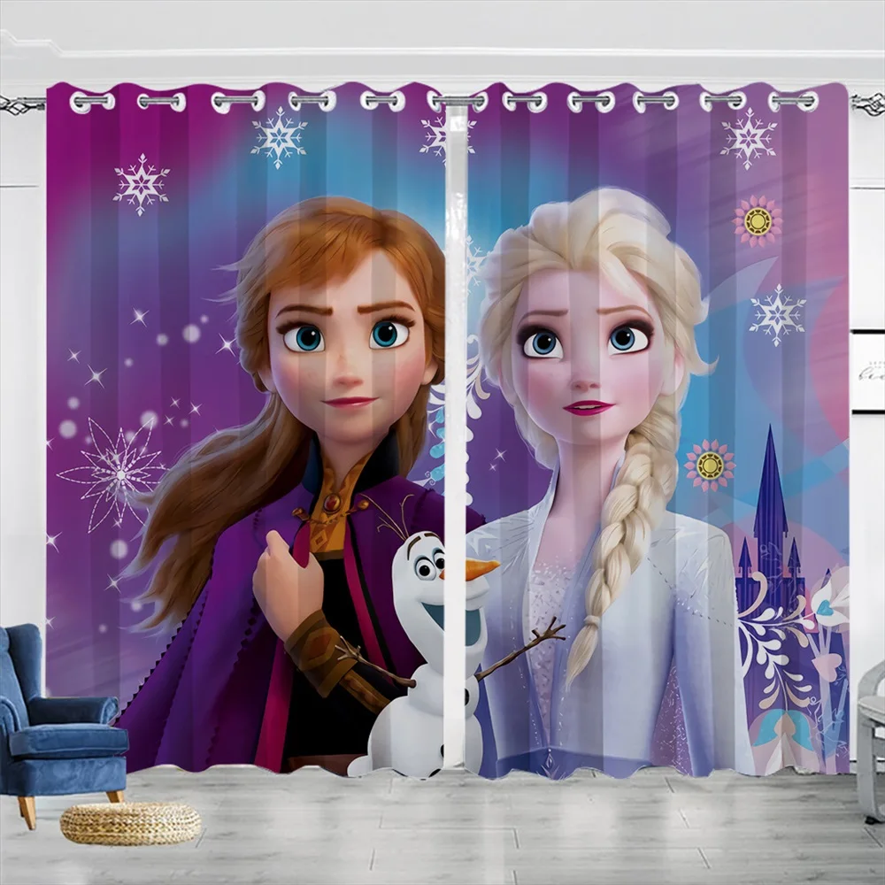 Disney Frozen 2 Elsa and Anna Kids Room Window Curtains Blackout
