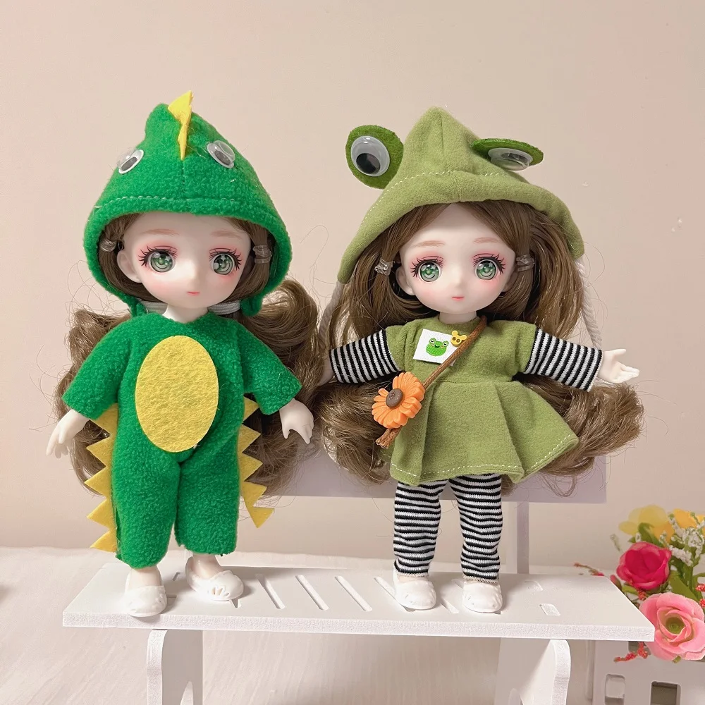 17cm Bjd Dolls Mini Fashion DIY Dress Up Toys for Girl Dolls clothes sports doll toys hand puppet Table Decorations mini alloy helicopter model toys aircraft military collection decorations simulation airplane toys for kids boys birthday gift