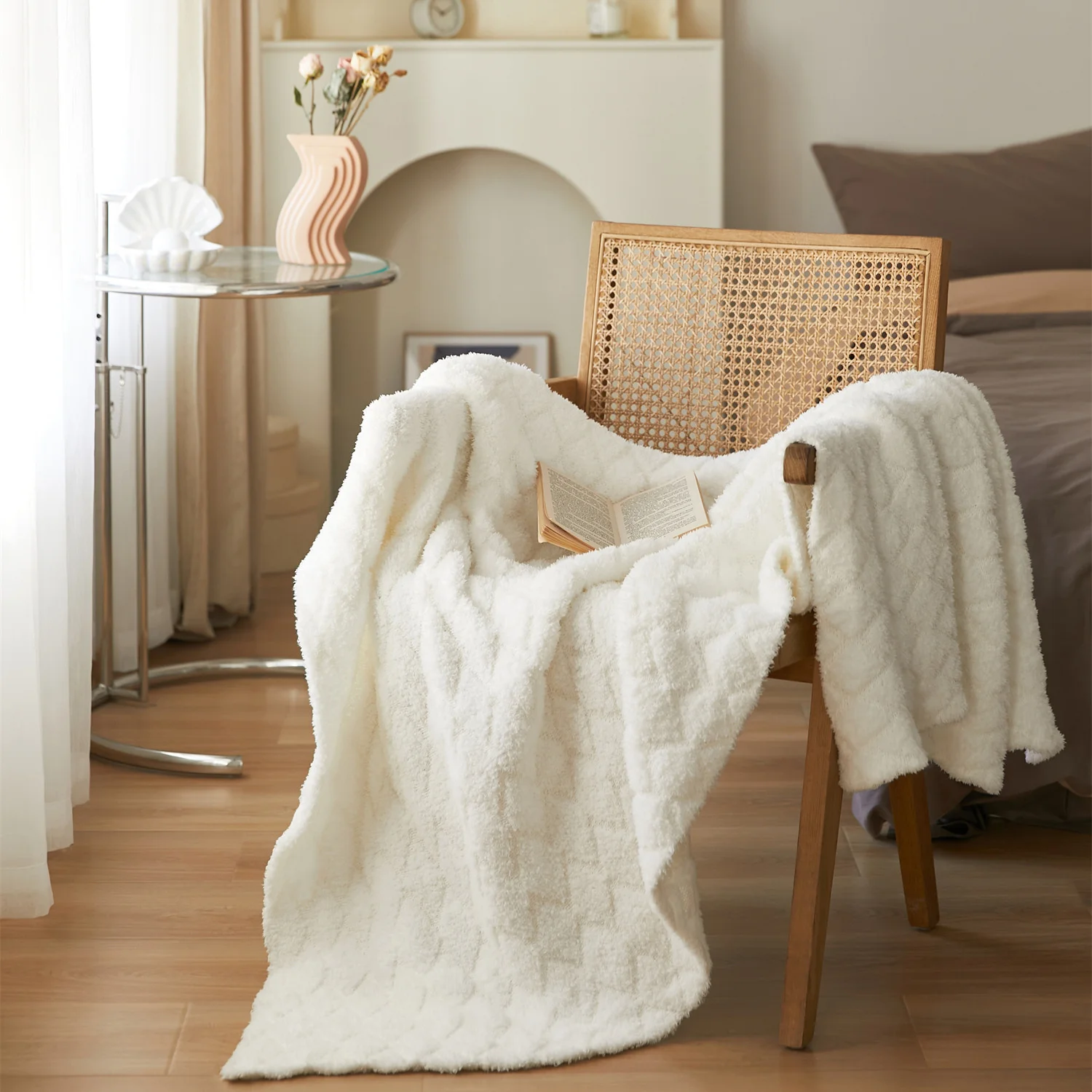 

Autumn Winter Blankets Plush Diamond Grid 3d Half Edge Velvet Blanket Knitted Blanket Qulit For Bed Sofa Cover Home Textiles