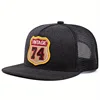 Baseball Caps Men's and Women's Flat Brim Hats Street Embroidered Figure 74 Hip Hop Hat Shade 5