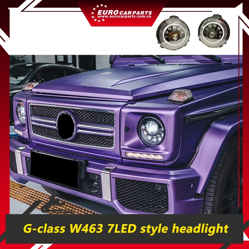 

Светодиодные фары G-Class W463 из абс-пластика, подходят для W463 G63 G500 G55 1990-2018 лет, фары в стиле эллипса, детали кузова автомобиля