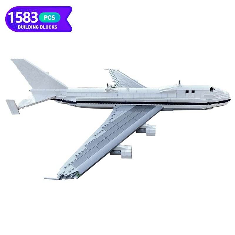 Moc Space Shuttle 747 Carrier Aircraft Creative Building Blocks Assembly Model Education Moc-135820 Bricks Toy Holiday Gift