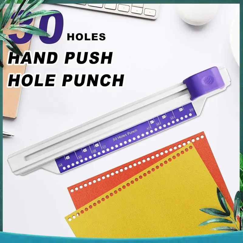 (신제품) 핸드 푸시 바인더, 30홀 바인더 기계, 코일 바인더, A4 A5 A6 A7 B5-B7 스크랩북용 가정용 데스크탑 바인더 펀처