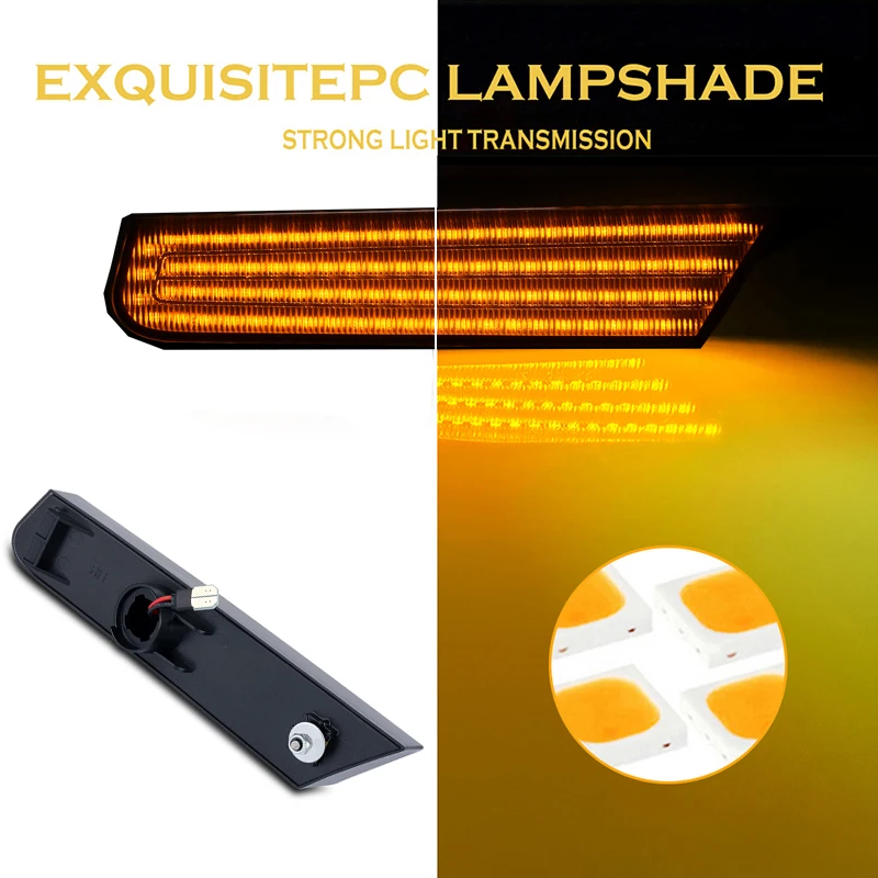 2Pcs For Nissan Xterra 2002-2004 LED Front Bumper Side Marker Lights Car Turn Si