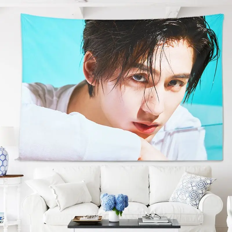 Zhang Linghe Poster Background Cloth Surrounding Fans Responding To Aid Hanging Cloth Room Bedroom Bedside Decorative Wall