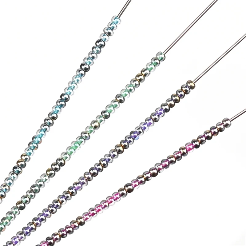 1200 Stück 2 mm mehrfarbige tschechische kleine Glasperlen, lose Distanzperlen für Handarbeiten, DIY-Schmuckherstellung, Charms, handgefertigtes Armband – Detail 4