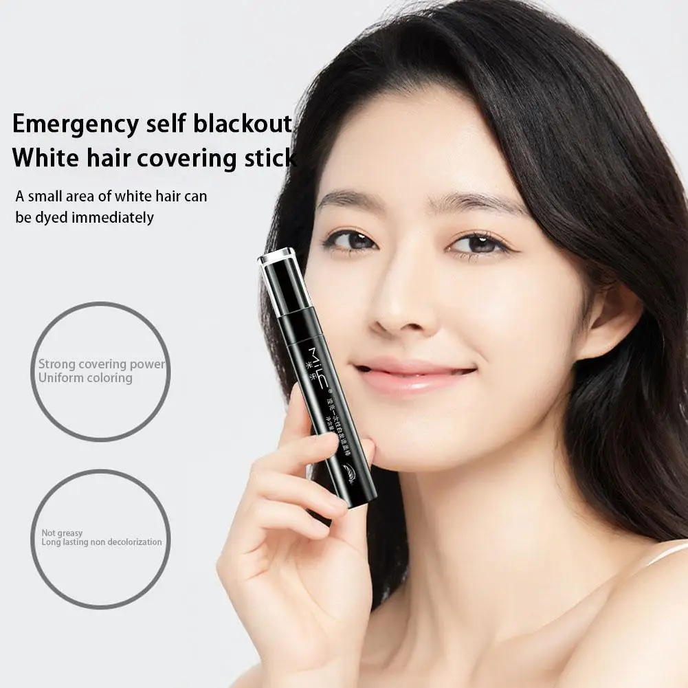 Temporary Hair Color Brush Diy Hair Color Wax Mascara Dye Cream Brown White Up Cover Black One- J1z5