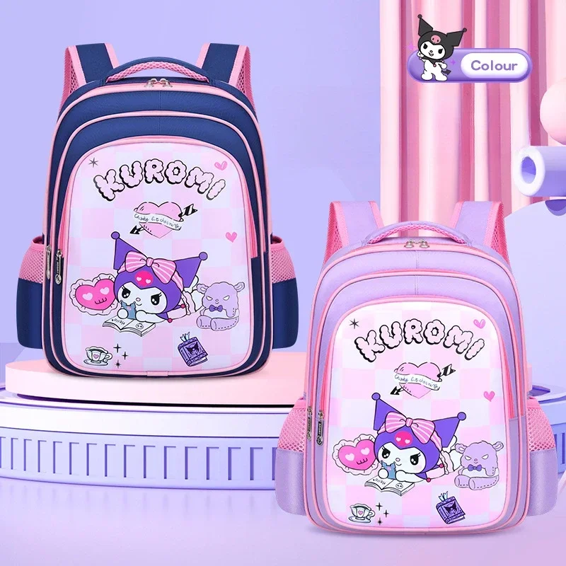 Mochila Sanrio Kuromi Backpacks Girls Bookbag School Bags Cartoon Kids Rucksack Travel Rucksack Shoulder Bag Large Capacity