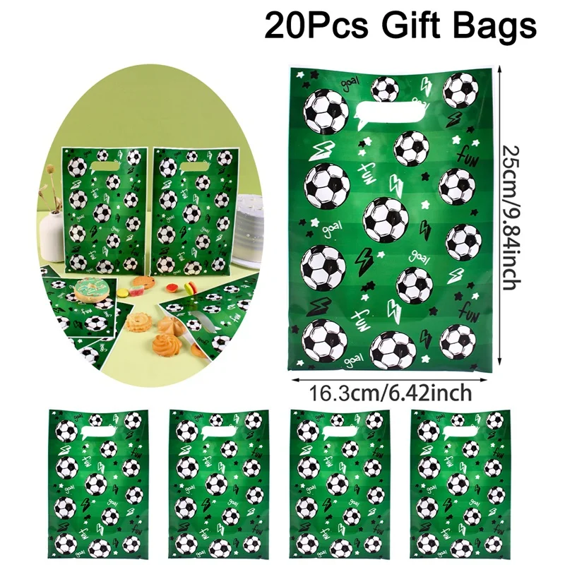 Fußball-Themen-Süßigkeitentüten Fußball-Geschenkverpackungstasche Handtasche Fußball-Geburtstagsparty-Deko Hochzeits- und Geburtstagsparty-Zubehör – Detail 6