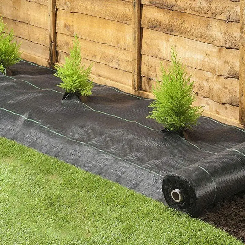 

Weed Fabric Barrier Landscape Black Woven Sheet UV Tear Resistant Ground Cover Gardening Mat For Driveway Control Garden Yard