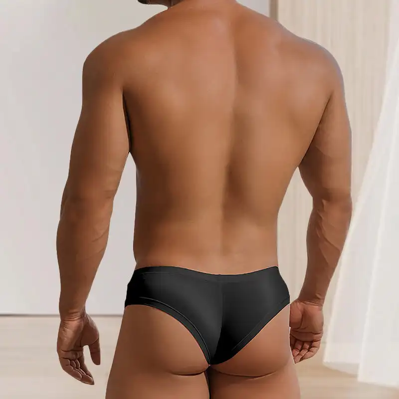 Slip à Taille Basse Respirant de Couleur Unie pour Sexy Hommes Men's solid color breathable low waist underwear 2