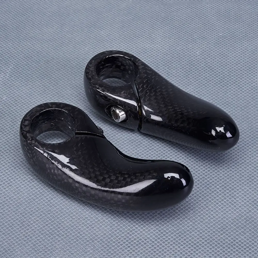 Full Carbon Fiber Bar End MTB Bicycle Handlebar Bar End 1 Pair Small Auxiliary Handlebar 22.2mm Mountain Bike Parts