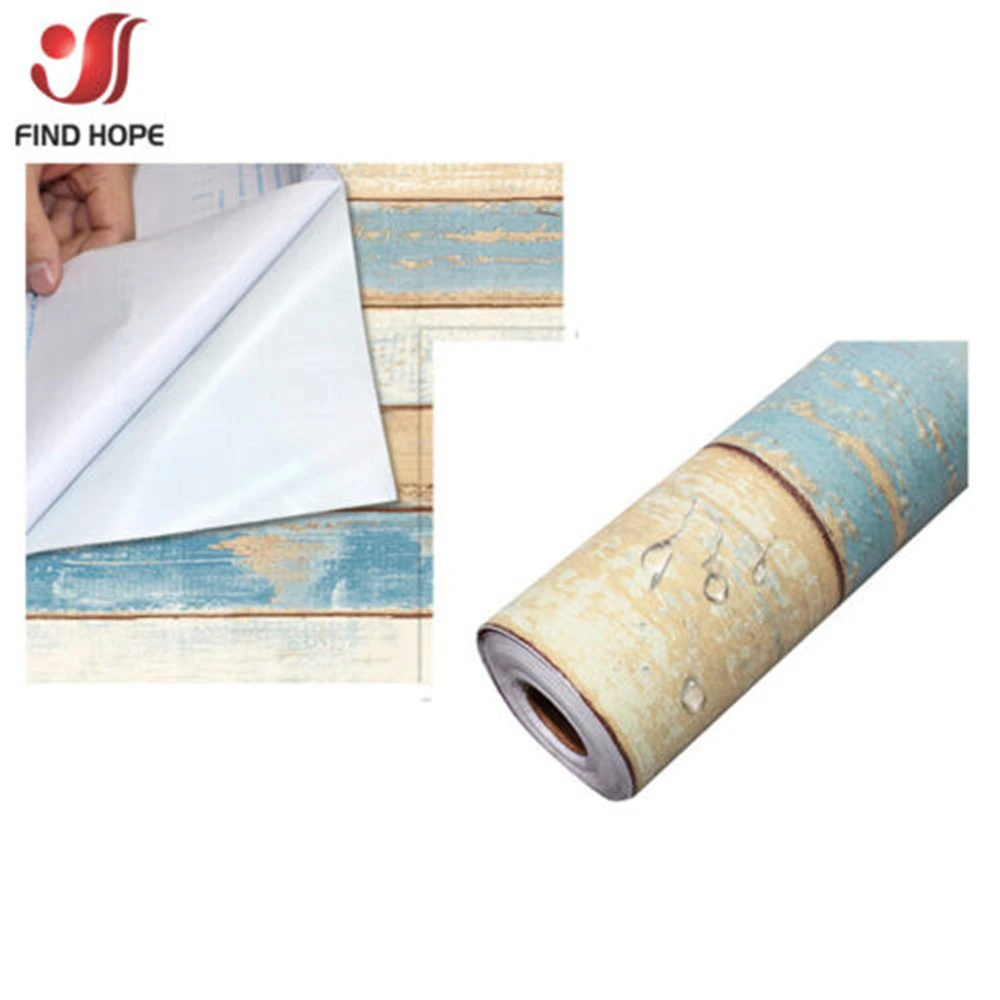 45cm x 100cm Wood Grain Contact Paper Peel and Stick Self Adhesive Wall Sticker Kitchen Furniture Decor Home Roll DIY