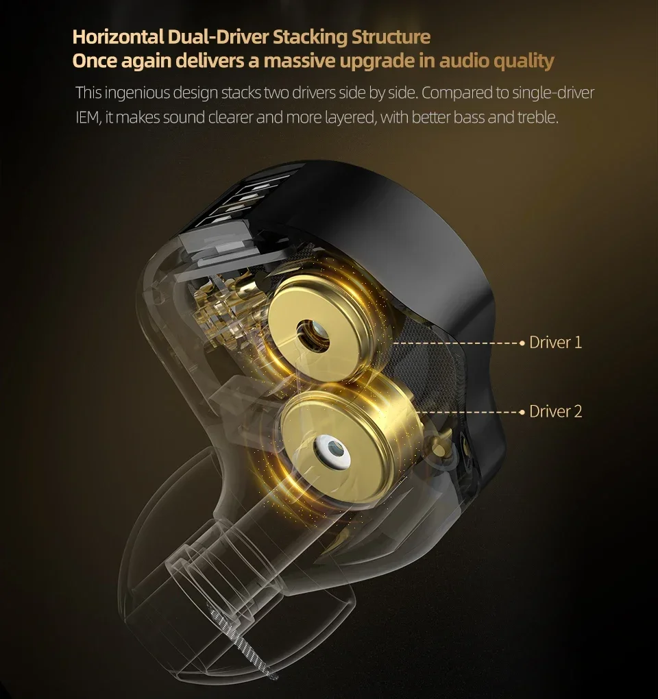 Dual Dynamic Driver In Ear Headphones With Sound Control Switch_voghion.com