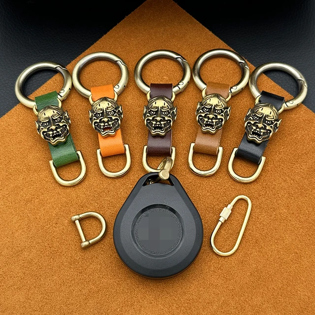Porte-clés universels en cuir véritable pour moto, porte-clés pour