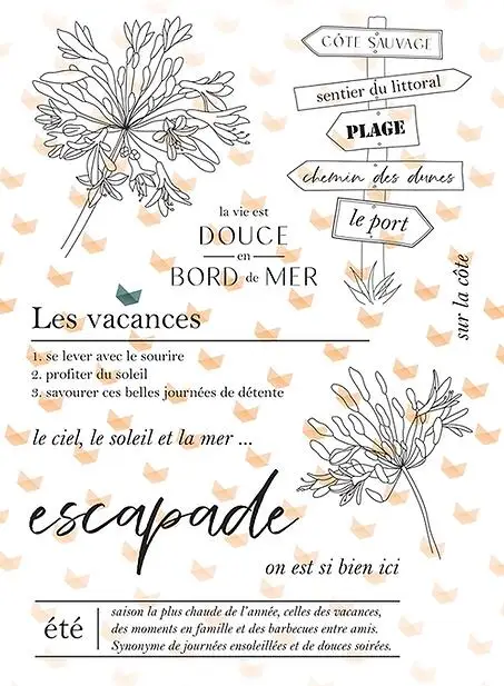 French Clear Stamp Seal For DIY Scrapbooking/Photo Album Decorative Sheets A6531 embossing stamps