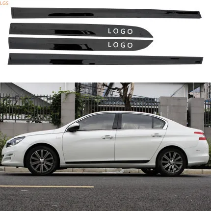 

For Peugeot 408 2014-2019 stainless steel Body trim By the door Decorative plates Anti-Rub protection Decoration car accessories