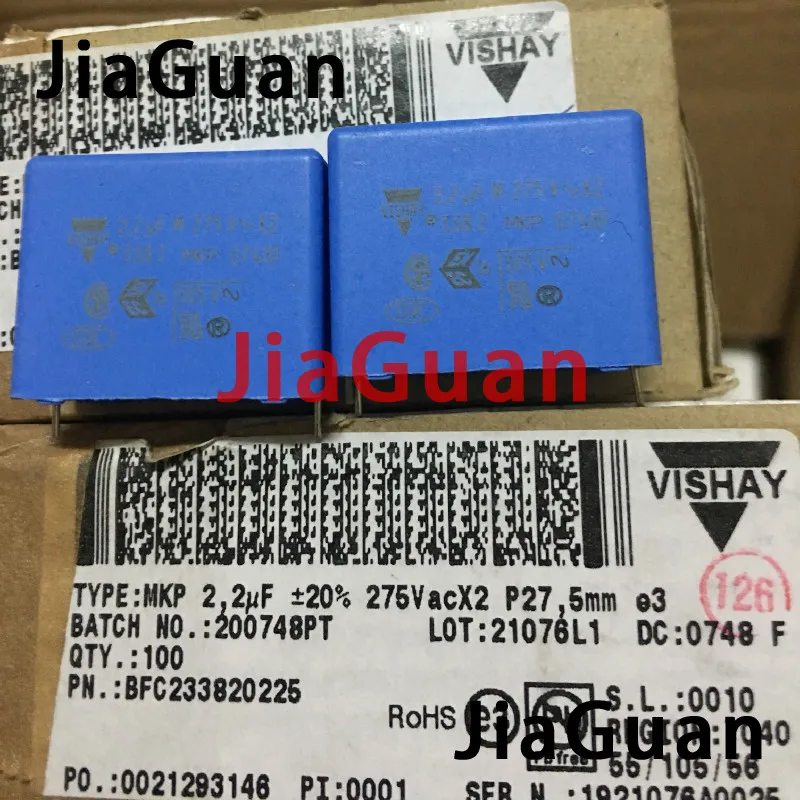 10PCS NEW PH BC MKP338 225/275VAC P27.5MM blue film capacitor VISHAY MKP 338 2.2UF/275VAC 2.2UF 225 2U2 | Электроника