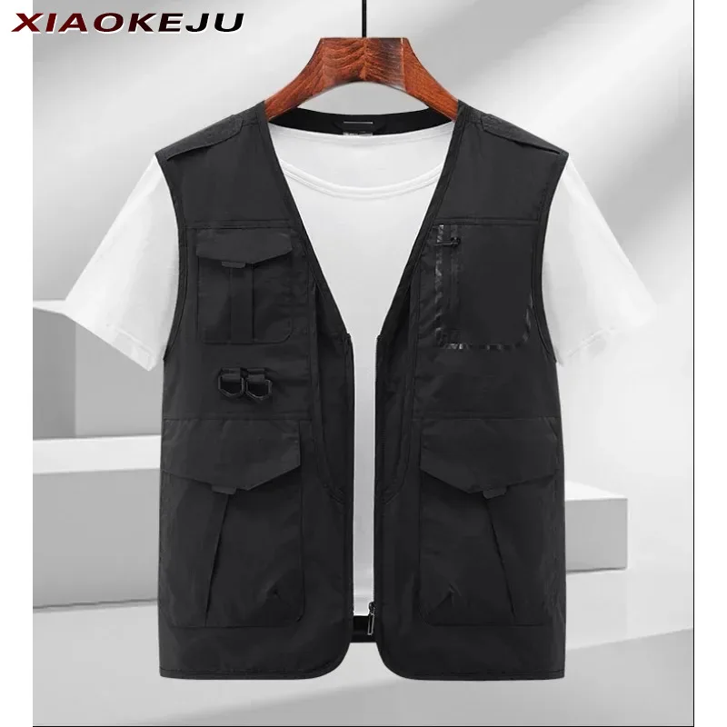 Padding Tactical Vest for Men Summer Large Size Men's Hunting Waterproof Work Fishing Clothing MAN Windbreaker Motorcyclist Best