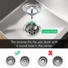 Stainless Steel Kitchen Sink Strainer Plug Waste Drain Stopper Filter Double Tank Drain Plug Head Washbasin Sink Accessories 5