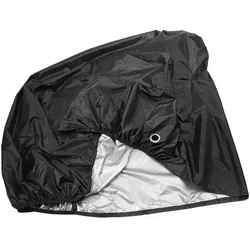 Black Motorcycle Motorbike Waterproof Water Resistent Rain UV Protective Breathable Cover Outdoor Indoor With Storage Bag