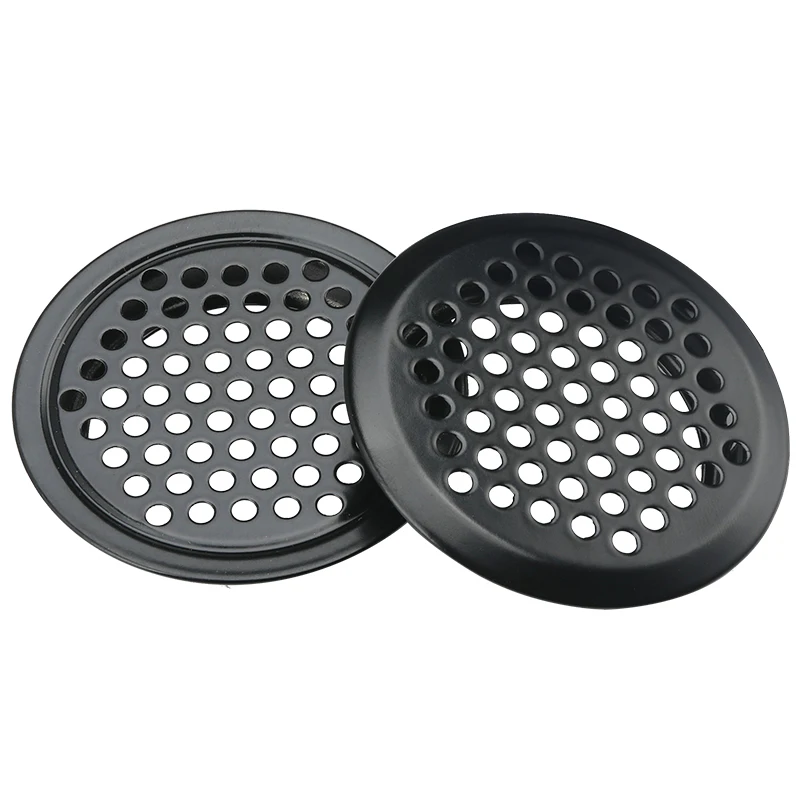 10pcs Wardrobe Cabinet Mesh Hole Black Air Vent Louver Ventilation Cover Stainless Steel Black  Cupboard air vent pest control
